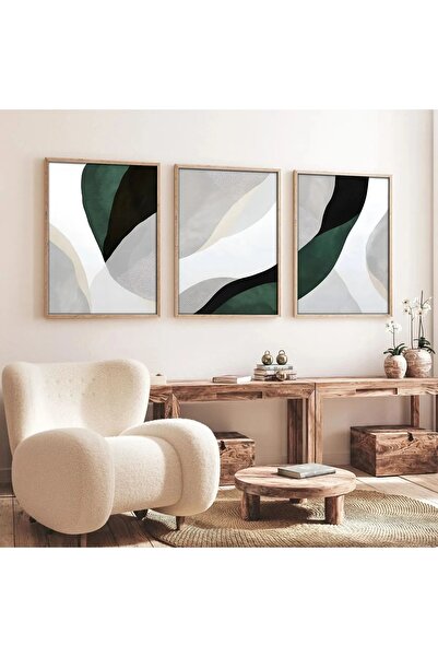 OEM Set de picturi decorative Re-Bloom, 3 piese, MDF/lemn masiv, multicolor, ...