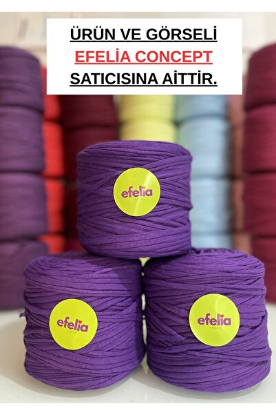 Leila shop CANLI MOR RENK ÖRGÜ PENYE İP ÇANTA ÖRGÜ İP - (600-650GR) 1 ADET