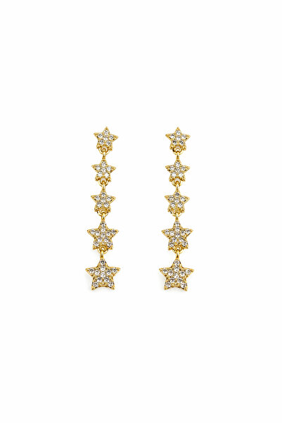 Sacha Accessories Yıldız Sıralı Zirkon Taşlı Küpe