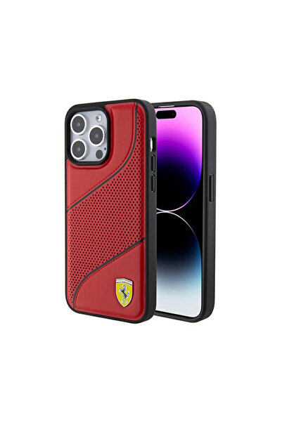 Ferrari FEHCP15LPWAR iPhone 15 Pro 6.1 " roșu/roșu carcasă rigidă Logo metali...