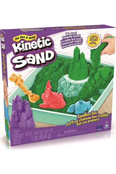 Spin Master Games Set de nisip cinetic pentru nisipar, 1lb nisip verde pentru...