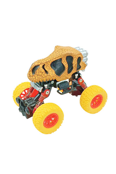 LG Imports Monster Truck Dino, portocaliu vibrant, mecanism pull-back, 19 cm
