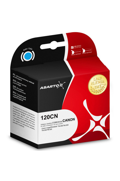 Other Asarto Ink Cartridge for Canon 120CN | CF2886C001AA | 130 ml | cyan