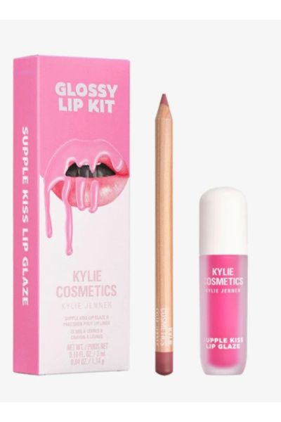 KYLİE Glossy Lıp Kıt Glaze 3 ml & Precısıon Pout Lip Liner 1.14 g Candy Pınk
