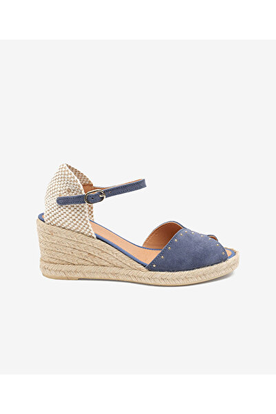 Greyder Kadın Mavi Süet Comfort Sandalet 6Y2US59225