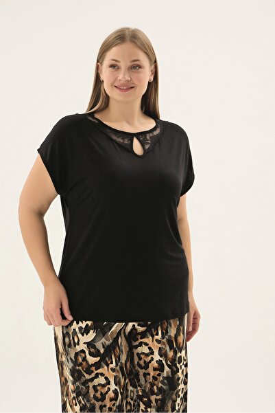 Sevim 17693 Women's Big Size Short Pajama Set