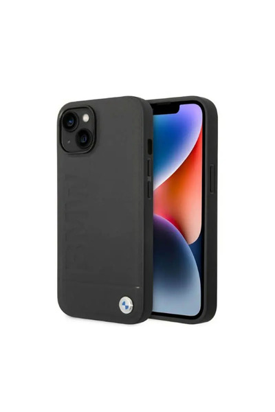 BMW BMHMP14MSLLBK Apple iPhone 14 Plus / 15 Plus black hardcase Signature Log...