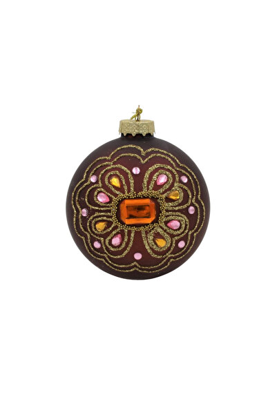 HOUSE OF SEASONS Χριστουγεννιάτικο στολίδι, - Στυλιζαρισμένη σφαίρα σε χρώμα ...