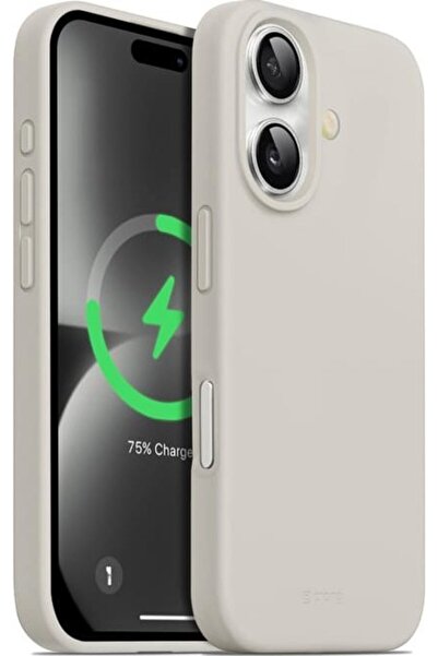 Crong Husă magnetică colorată pentru iPhone 16, bej piatră