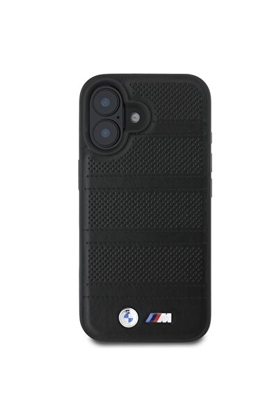 BMW BMHMP16S23PUSPK iPhone 16 6.1 " carcasă rigidă neagră M Perforată și cusu...