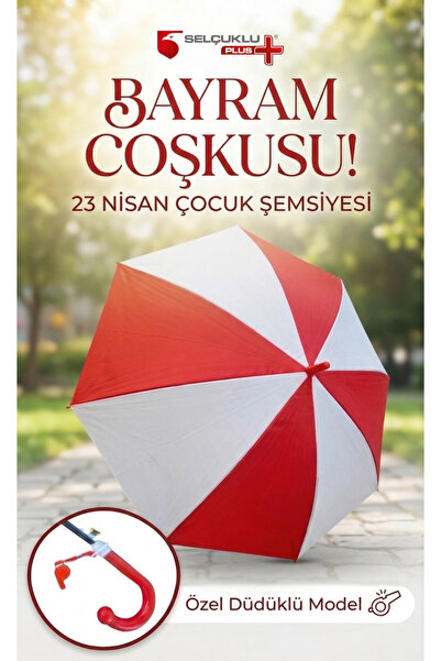 Selçuklu Plus 23 Nisan Kırmızı Beyaz Düdüklü | Bayrama Özel, Eğlenceli, Şık v...