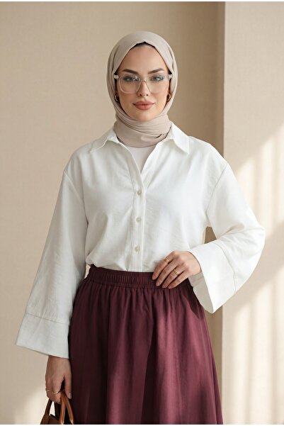 Modamorfo Πουκάμισο με λαιμόκοψη V και κουμπιά, με μισό μανίκι, από ύφασμα Mo...