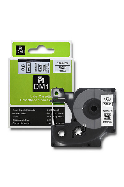 Qoltec Bandă pentru DYMO D1 45803, 45808 |   19mm x 7m |   Imprimare alb/negru