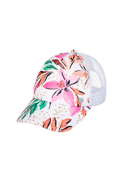 Roxy Όμορφο Πρωινό Καπέλο Τράκερ Λευκό Χαρούμενο Τροπικό Κολύμπι