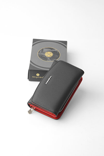 CENGİZ PAKEL Cengiz Pakel Women's Wallet Medium Size Magnetic Cover Technolog...
