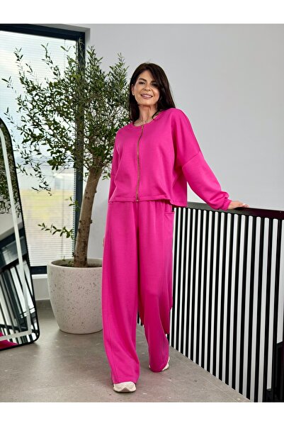 RAMONA BADESCU EXCLUSIVE Γυναικείο casual σετ δύο τεμαχίων, φούτερ με φερμουά...