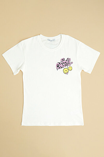 Fulla Moda Απολαύστε το μπλουζάκι για κορίτσια με στάμπα κειμένου