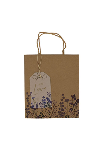 Eurowrap Clairefontaine M Καφέ Χάρτινη Φλοράλ Τσάντα