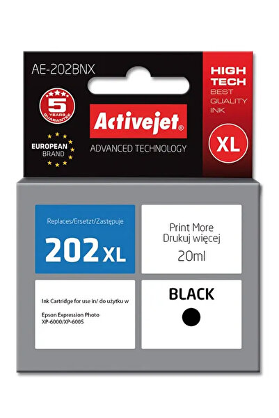 Other Ink Cartridge Activejet Ink Cartridge AE-202BNX Black Supreme (202XL G1...