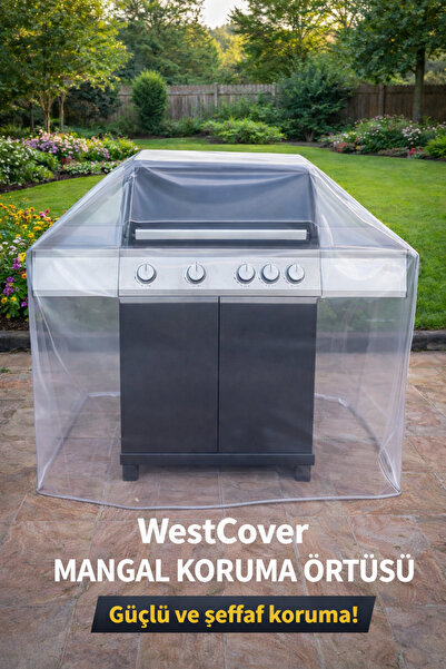 WestCover 135x135x75cm Şeffaf Barbekü Mangal Koruma Örtüsü – Su Geçirmez, Day...