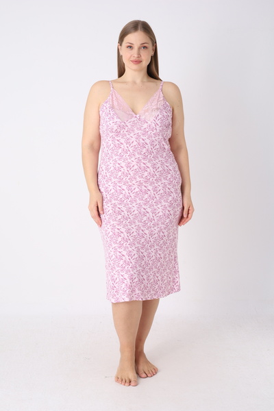 JENİKA Φόρεμα σπιτιού και νυχτικό με λουράκια, με μοντέρνο σχέδιο, από βισκόζ...