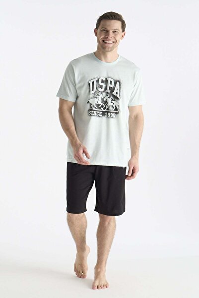 U.S. Polo Assn. U.S. Polo Assn. 19016 Ανδρικό σετ πιτζάμες με κοντό μανίκι κα...