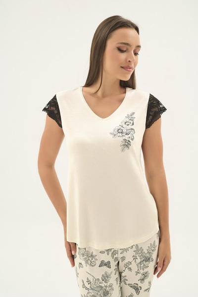 Sevim 17370 Жіночий піжамний комплект з принтом