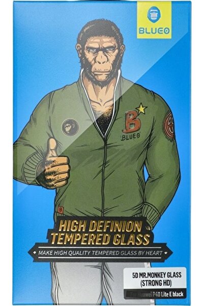 BLUEO Sticlă securizată 5D Mr. Monkey Glass - Apple iPhone 15 Pro negru (Stro...