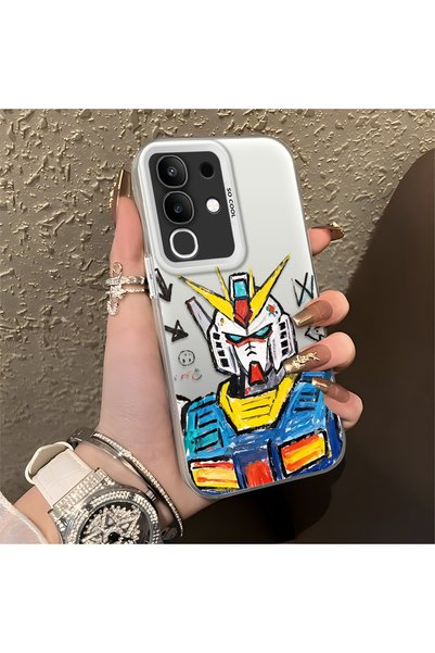 CASEVIBE حافظة حماية بتصميم روبوت أنيق للرجال متوافقة مع هاتف Vivo Y29 4G