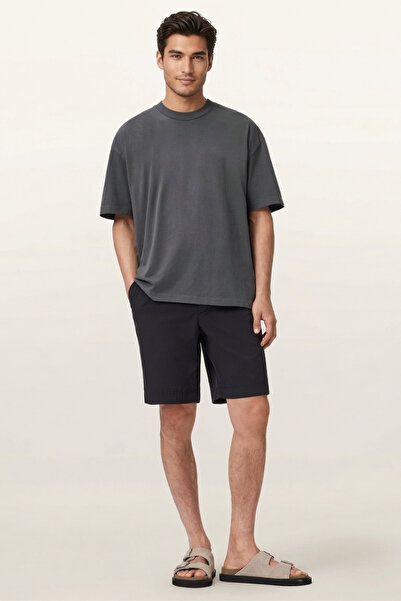 MAXIMILLIAN Overz Men's Oversize Basic Plain Smoked T-Shirt 100% Cotton Comfo...