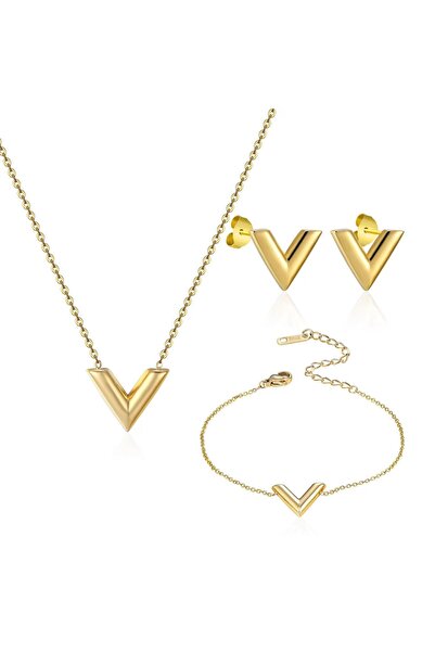 Tessero Γυναικείο Σετ Κοσμημάτων 3 Τεμαχίων, Μινιμαλιστικό Γεωμετρικό Σχέδιο ...