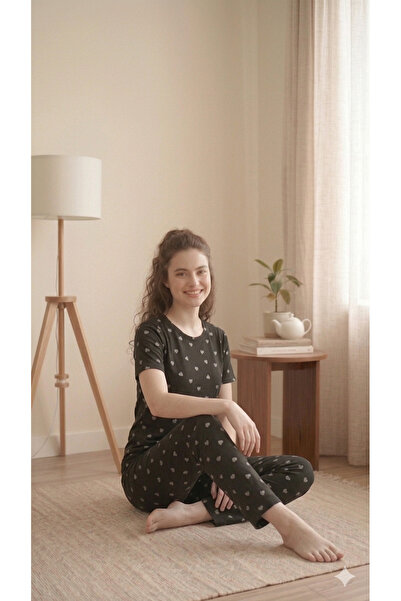 LXL Γυναικείο Σετ Πιτζάμες Σούπερ Τζέρσεϊ Διπλό Σετ