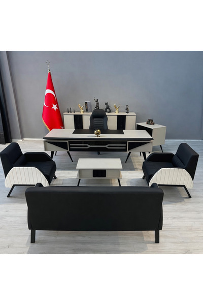 ENG OFİS MOBİLYALARI TREND-X MODERN MAKAM TAKIMI OTURMA GRUBU DAHİL FULL SET