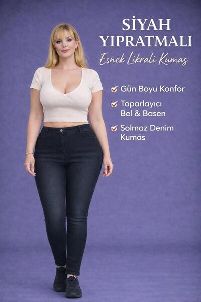 EYLÜLXXL Plus Size Stretch Ankle-Length Pants