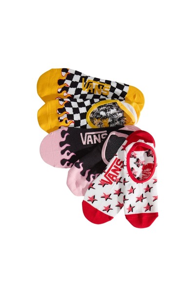 Vans TICKER CANOODLE ΚΑΛΤΣΕΣ ΣΕΤ 3 ΤΕΜΑΧΙΩΝ ΚΑΡΟΥΤΕΣ ΑΓΩΝΙΣΤΙΚΟ ΚΟΚΚΙΝΟ 34.5-38