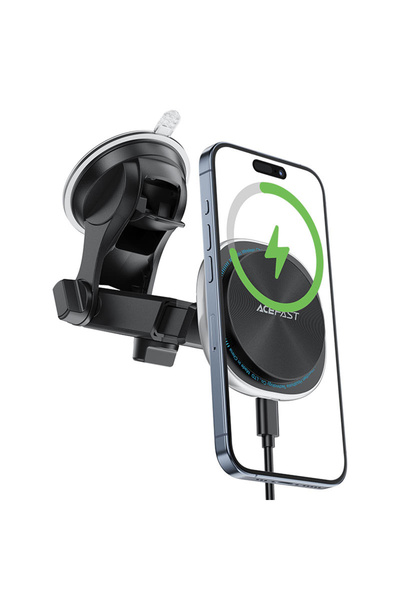 JohnTerra Suport Auto cu Incarcare Wireless Acefast, D42, pentru Bord si Parbriz, 15W, Argintiu