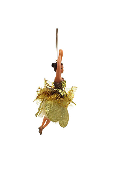 Gift Design Διακοσμητικός Χορός Κύκνων Κομψή Χρυσή Μπαλαρίνα