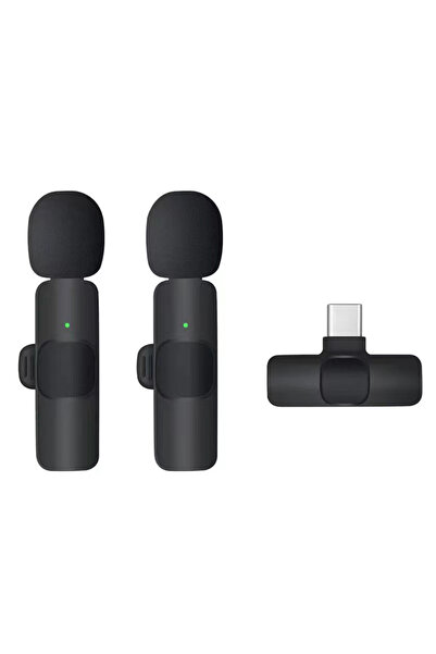 Techsuit Microfon lavaliera, Techsuit, USB-C, Set 2 Bucati, Black