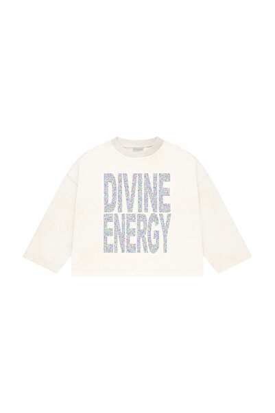 lethestudios Divine Energy Baskılı Uzun Kollu Basic T-Shirt