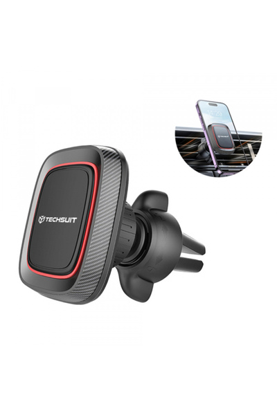 Techsuit Magnetic Car Holder S4, Universal, Black Red