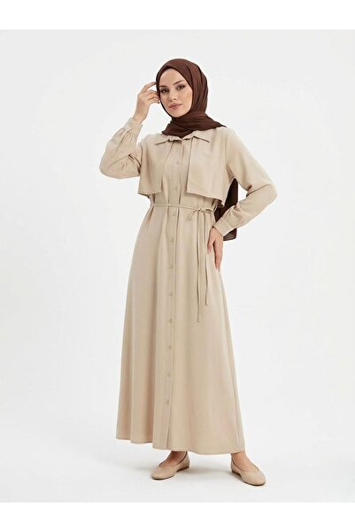 Naknaku Aller Detailed Patched Dress-Stone