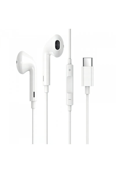 OEM Ενσύρματα ακουστικά ψείρες, Prestico, USB-C, Μικρόφωνο, Στερεοφωνικά, Λευκά