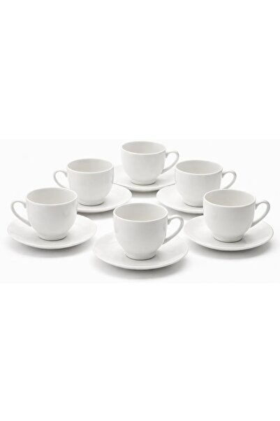 mastergold Porcelain Coffee Cup Set 6 Cups with 6 Saucers 90ml