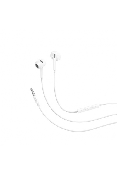 XO Design Casti in-ear cu fir, XO Design, Jack 3.5mm, Microfon, Stereo, White