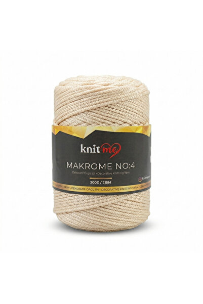 knitme رقم: 4 بوليستر مكراميك 200 جرام 215 متر