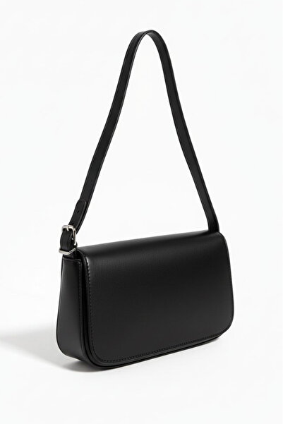 TOFİSA Women's Black Faux Leather Shoulder Bag - 28171-Black