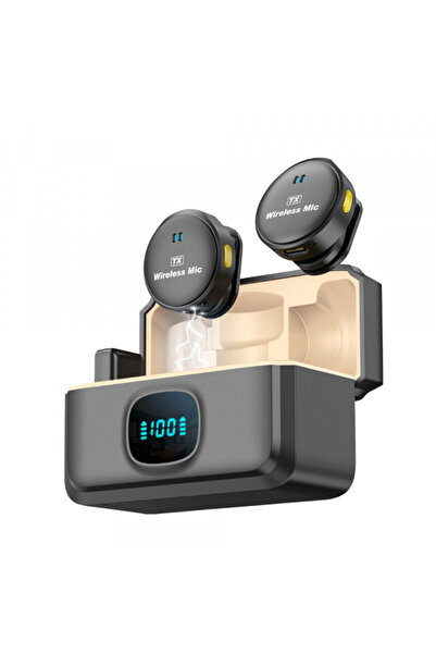 Techsuit Microfon lavaliera, Techsuit, USB-C, Set 2 Bucati, Black