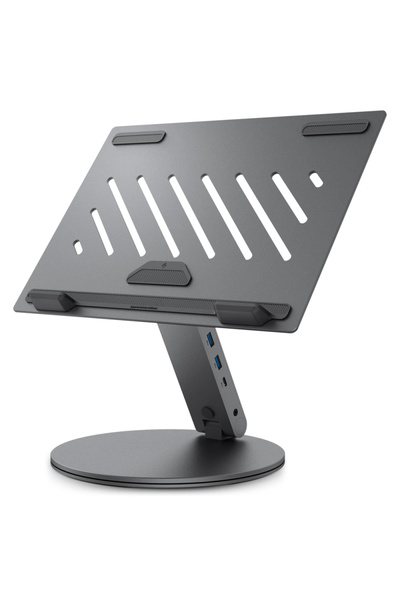 Spigen Βάση λάπτοπ, Spigen, Βάση με Hub, Γκρι