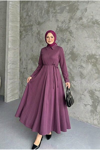 Naknaku Collar Zipper Detail Dress-Dried Rose