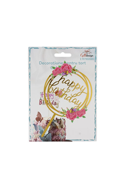 Gift Design Διακοσμητικό τούρτας, κόκκινος κυκλικός σχεδιασμός ποπ κορν